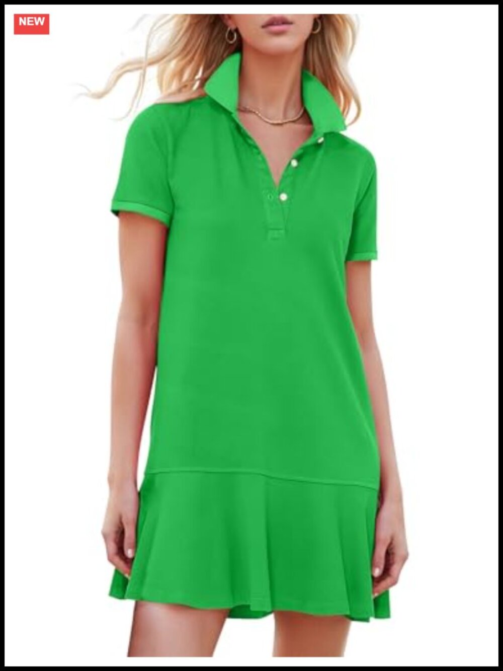 Women's Polo Dress Cotton Blend Mini Shirt Dress Short Sleeve Casual